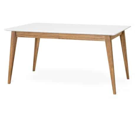 Mood spisebord med udtræk i mdf egetræ 150 - 200 x 95 cm - Hvid/Natur Spisebord Butterfly Udtræk
